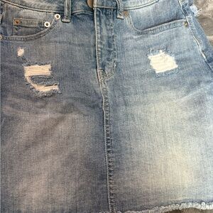 NOBO Light Blue Distressed Denim Pencil Skirt